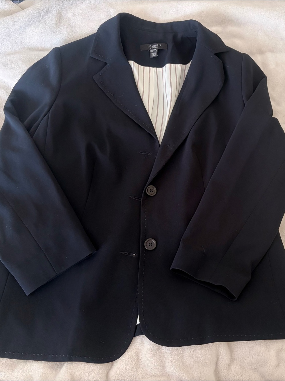 Louben Women's Tailored Blazer Navy 14P
